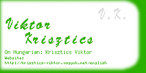 viktor krisztics business card